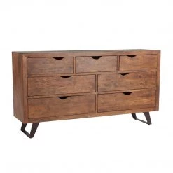 World Interiors Bedroom Nottingham 71" Modern Acacia Wood Dresser