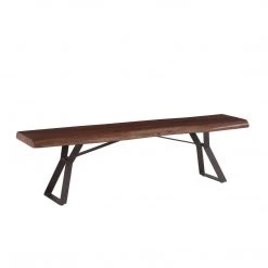 World Interiors Nottingham Modern Live Edge Bench Dining Room