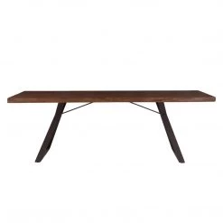 World Interiors Nottingham Modern Live-Edge Dining Table Dining Room