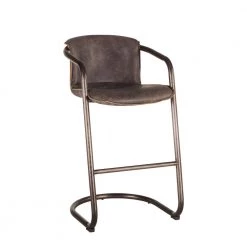 World Interiors Chiavari Industrial Modern Leather Barstool