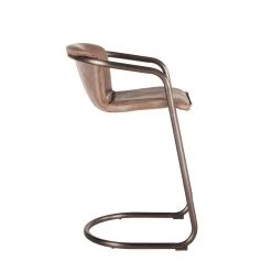 World Interiors Chiavari Industrial Modern Leather Barstool 40 World Interiors Chiavari Industrial Modern Leather Barstool