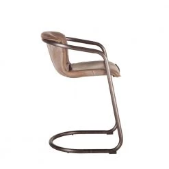 World Interiors Bar & Counter Stools Chiavari Industrial Modern Leather Counter-Height Stool