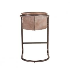 World Interiors Bar & Counter Stools Chiavari Industrial Modern Leather Counter-Height Stool