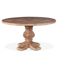 World Interiors Pengrove Modern Farmhouse Round Dining Table