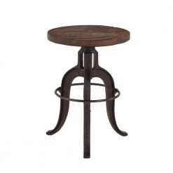 World Interiors Paxton Rustic Industrial Adjusting Stool Dining Room