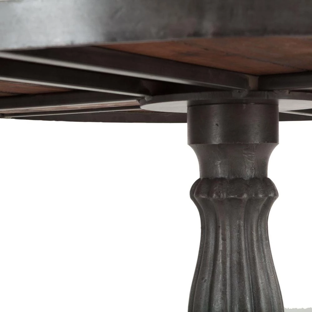 World Interiors Paxton Rustic Industrial Bistro Table 6 World Interiors Paxton Rustic Industrial Bistro Table