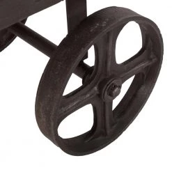 World Interiors Accents Paxton Rustic Industrial Rolling Utility Cart