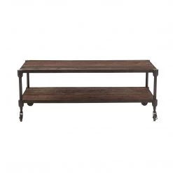 World Interiors Paxton Rustic Industrial Coffee Table Living Room