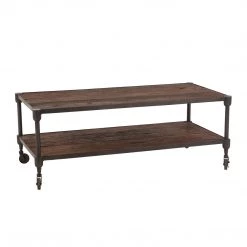World Interiors Paxton Rustic Industrial Coffee Table Living Room