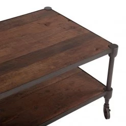 World Interiors Paxton Rustic Industrial Coffee Table Living Room