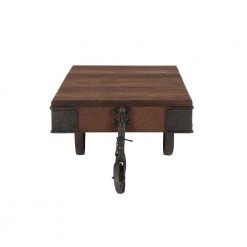 World Interiors Paxton Farmhouse Industrial Rolling Coffee Table 9 World Interiors Paxton Farmhouse Industrial Rolling Coffee Table