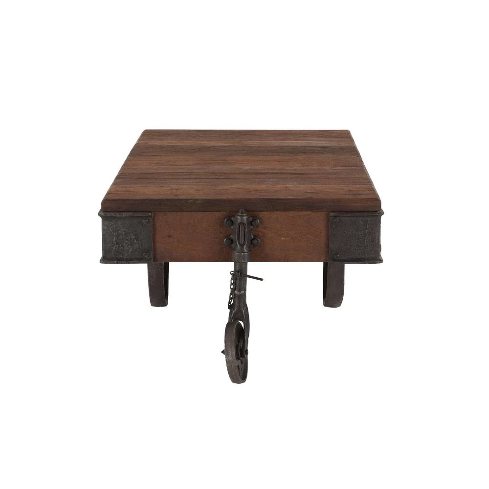 World Interiors Paxton Farmhouse Industrial Rolling Coffee Table 5 World Interiors Paxton Farmhouse Industrial Rolling Coffee Table