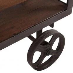 World Interiors Paxton Rustic Industrial Rolling Utility Cart Accents 14 World Interiors Paxton Rustic Industrial Rolling Utility Cart Accents