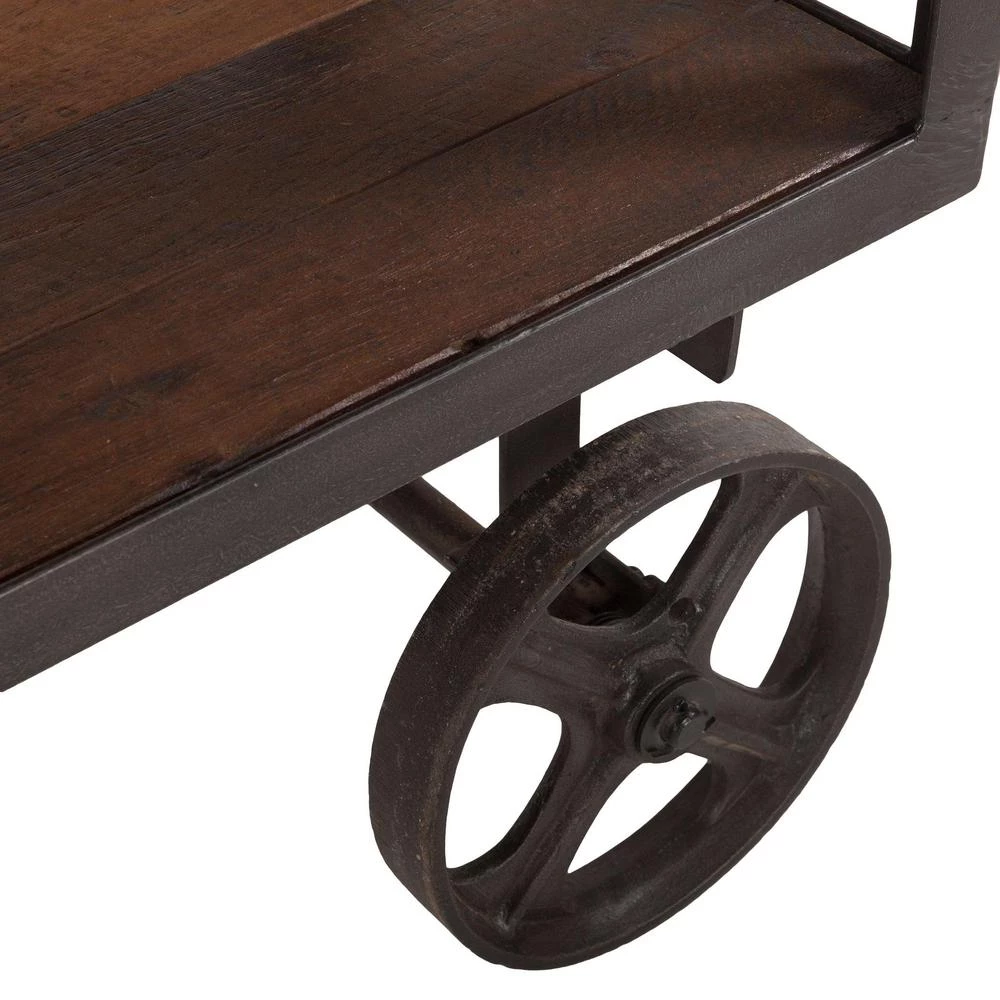 World Interiors Paxton Rustic Industrial Rolling Utility Cart Accents 8 World Interiors Paxton Rustic Industrial Rolling Utility Cart Accents