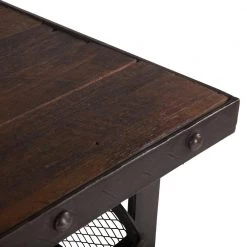 World Interiors Paxton Rustic Industrial Rolling Utility Cart Accents 12 World Interiors Paxton Rustic Industrial Rolling Utility Cart Accents