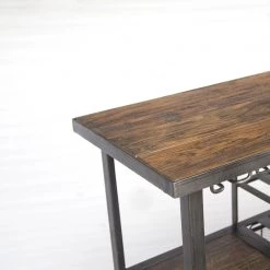 World Interiors Paxton Reclaimed Teak Bar Cart With Wheels Accents