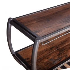 World Interiors Paxton Reclaimed Teak Half-Round Home Bar