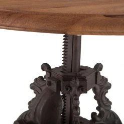World Interiors Regina French Industrial Crank Side Table Living Room