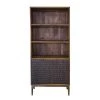 World Interiors Living Room Vallarta Tall Two Tone Mango Wood Bookshelf