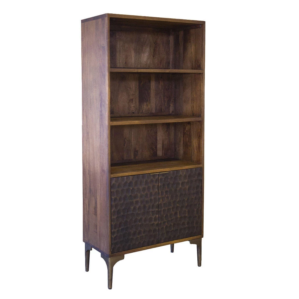 World Interiors Living Room Vallarta Tall Two Tone Mango Wood Bookshelf 4 World Interiors Living Room Vallarta Tall Two Tone Mango Wood Bookshelf