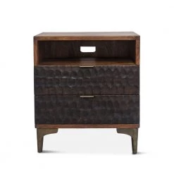 World Interiors Bedroom Vallarta 24-Inch Two Tone Mango Wood Night Chest