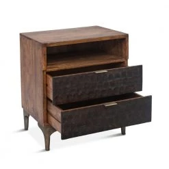 World Interiors Bedroom Vallarta 24-Inch Two Tone Mango Wood Night Chest