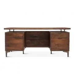 World Interiors Desks & Shelving Vallarta 66-Inch Two Tone Mango Wood Desk