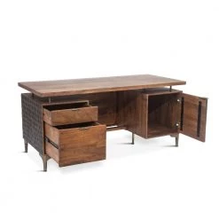 World Interiors Desks & Shelving Vallarta 66-Inch Two Tone Mango Wood Desk