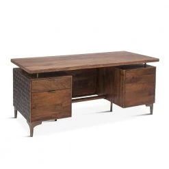 World Interiors Desks & Shelving Vallarta 66-Inch Two Tone Mango Wood Desk