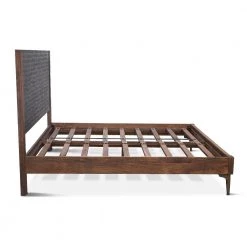 World Interiors Vallarta Two Tone Mango Wood Bed Bedroom