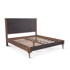 World Interiors Vallarta Two Tone Mango Wood Bed Bedroom