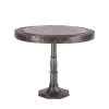 World Interiors Dining Room Welles Round Industrial Steampunk Bistro Table
