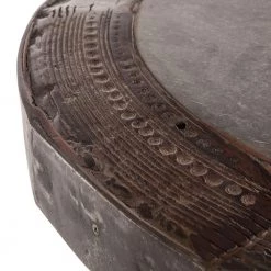 World Interiors Dining Room Welles Round Industrial Steampunk Bistro Table