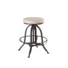 World Interiors Welles Adjustable Canvas Seat Stool