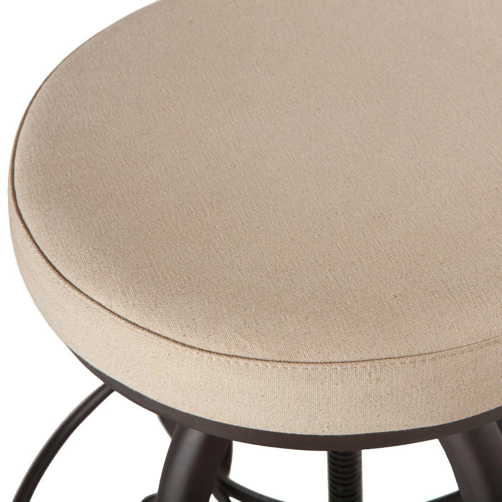 World Interiors Welles Adjustable Canvas Seat Stool 5 World Interiors Welles Adjustable Canvas Seat Stool
