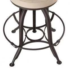 World Interiors Welles Adjustable Canvas Seat Stool