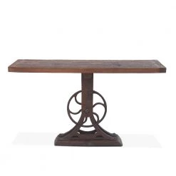 World Interiors Sterling Cast Iron Console Table Living Room