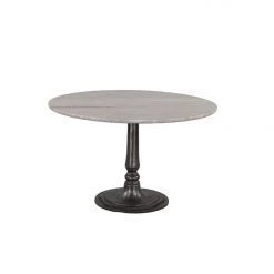 World Interiors Dining Room Palm Desert Natural Marble Dining Table With Cafe Base