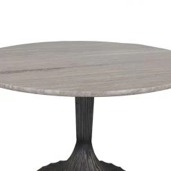 World Interiors Dining Room Palm Desert Natural Marble Dining Table With Deco Base