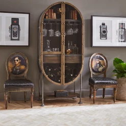 World Interiors Melbourne Tall Oval Bar Cabinet Sideboards & Buffets