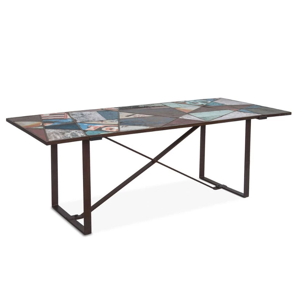 World Interiors Showroom Dining Room Sterling Reclaimed Sign Art Dining Table 4 World Interiors Showroom Dining Room Sterling Reclaimed Sign Art Dining Table