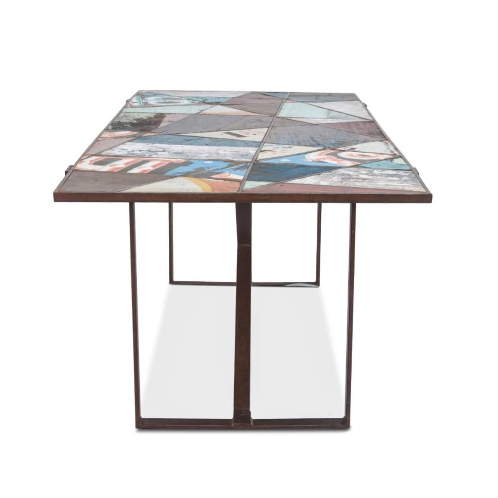 World Interiors Showroom Dining Room Sterling Reclaimed Sign Art Dining Table 7 World Interiors Showroom Dining Room Sterling Reclaimed Sign Art Dining Table