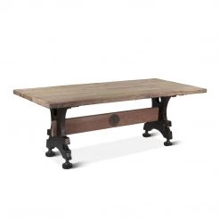 World Interiors Sterling Teak Wood Sprocket Dining Table Dining Room