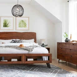 World Interiors Nottingham Modern Live Edge Bed Bedroom