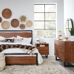 World Interiors Glenwood Industrial Modern Live Edge Dresser