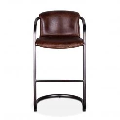 World Interiors Chiavari Industrial Modern Leather Barstool 53 World Interiors Chiavari Industrial Modern Leather Barstool