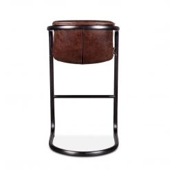 World Interiors Chiavari Industrial Modern Leather Barstool 55 World Interiors Chiavari Industrial Modern Leather Barstool