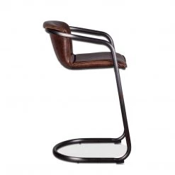 World Interiors Chiavari Industrial Modern Leather Barstool 50 World Interiors Chiavari Industrial Modern Leather Barstool