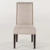 World Interiors Jona Studded Parson's Dining Chair 1 World Interiors Jona Studded Parson's Dining Chair