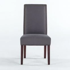 World Interiors Jona Studded Parson's Dining Chair 37 World Interiors Jona Studded Parson's Dining Chair